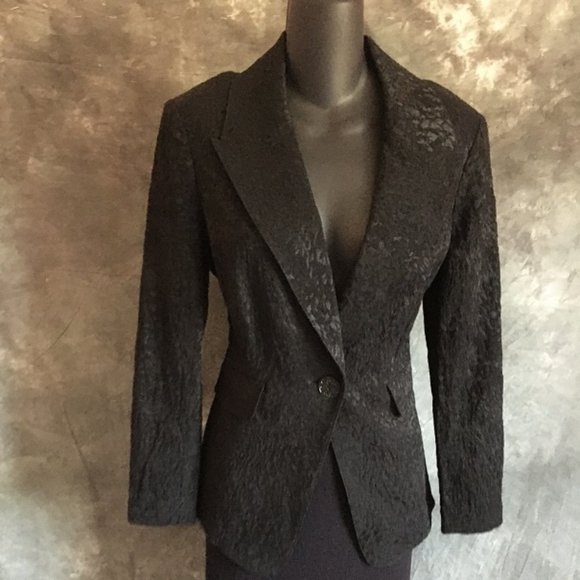 ST JOHN COUTURE BLACK JACKET SIZE 6 - Picture 1 of 5